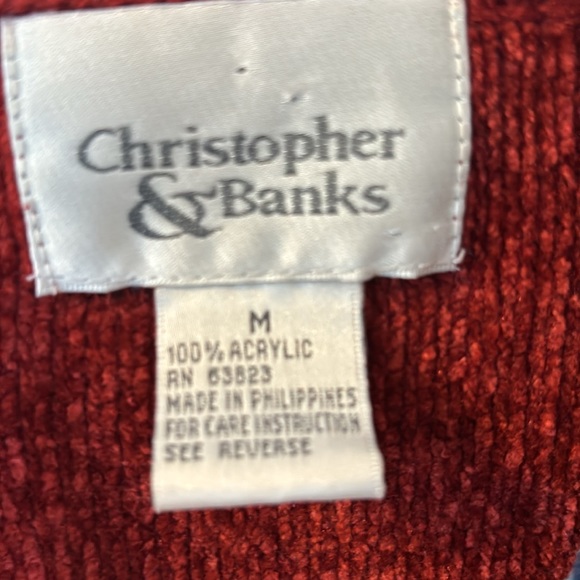 Christopher and Banks striped button down cardigan size medium - Picture 3 of 4